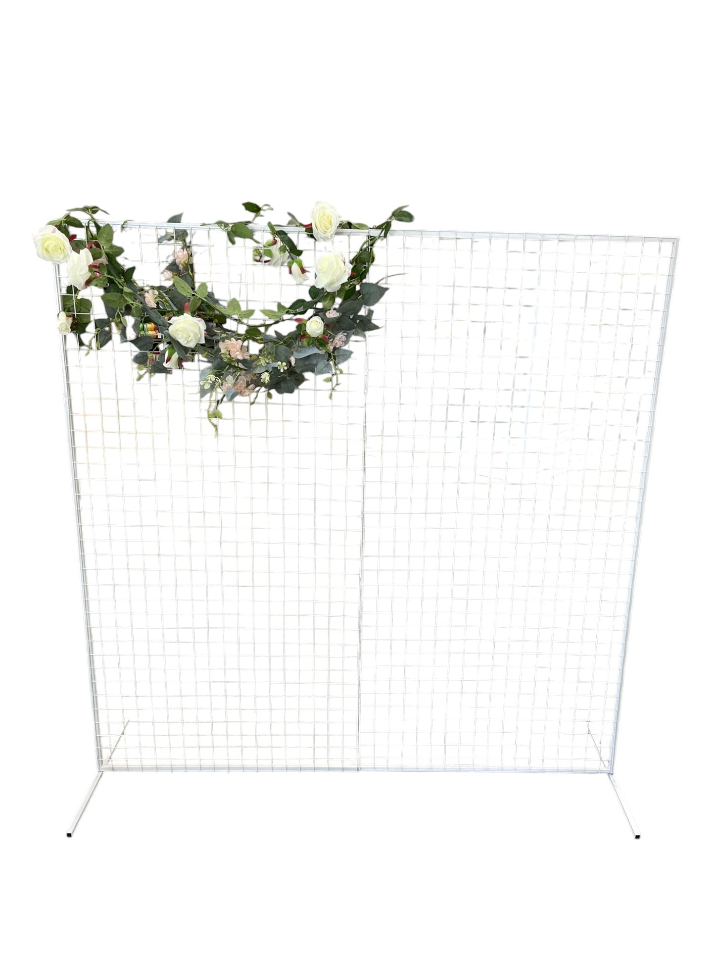 Metal Wall with Grid 5ft (60'') Square- WH